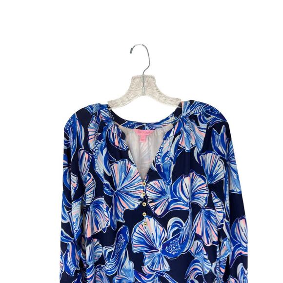 Lilly Pulitzer Twilight Blue Black Resort Scale Up Brynle Mini Dress Size XS - Picture 4 of 12